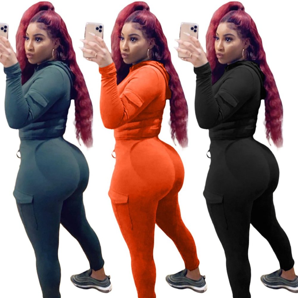 Sporty Two Piece Set With Hoodie